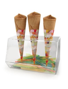 Servicono metacrilato 3 servicios con dispensador cucharitas