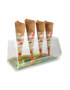 Servicono metacrilato 4 servicios con dispensador cucharitas