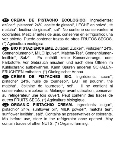 Crema de Pistacho Ecológico